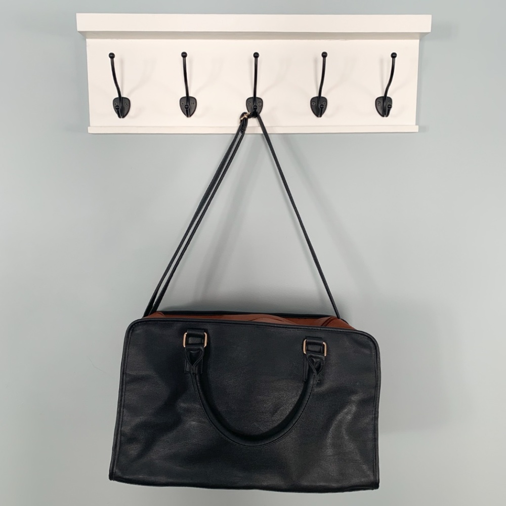 Atmosphere Two Tone Leather Travel Duffle Bag NWOT